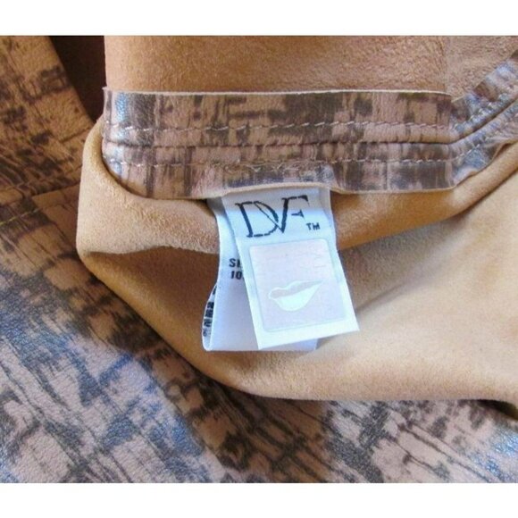 DVF Diane von Furstenberg Dilly Simple Cork Leather Dress shift new brown new 0 - Picture 6 of 6